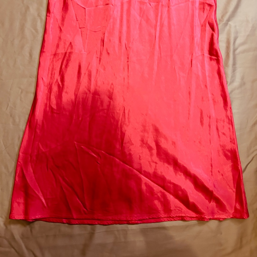 Nation LTD tank midi satin dress in pink color Size Medium - Picture 2 of 16